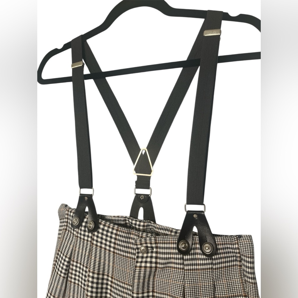 Vintage Black and White pants with Suspenders - Picture 3 of 9